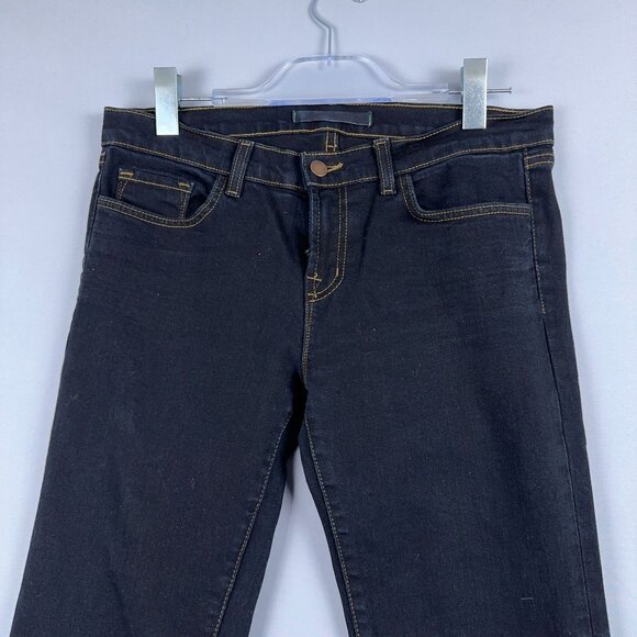 J Brand Straight Leg Jeans Womens Size 30 Low Rise Dark Wash Denim Blue - Picture 3 of 13